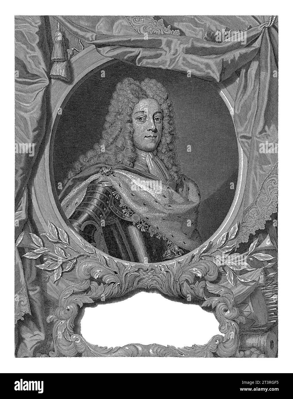 Porträt von Georg II. Von England als Prinz von Wales, Peter von Grace, nach Georg Wilhelm Lafontaine, 1706–1727 Georg II., König von England als Prinz Stockfoto