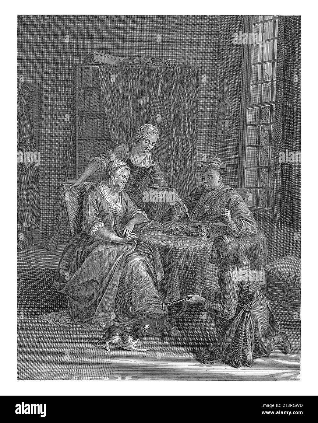 Niederländischer Schuhmacher Pierre Francois Basan, nach Aert Schouman, 1733 - 1797, Vintage-Gravur. Stockfoto