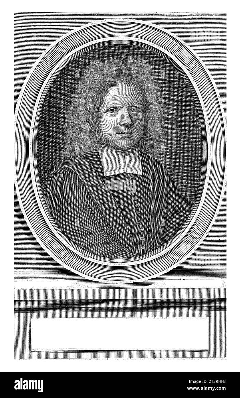 Porträt von Matthew Sylvester, Michiel van der Gucht, nach mir Schiuermans, 1670 - 1725 Büstenporträt von Matthew Sylvester, im Kleid. Das Porträt ist f Stockfoto