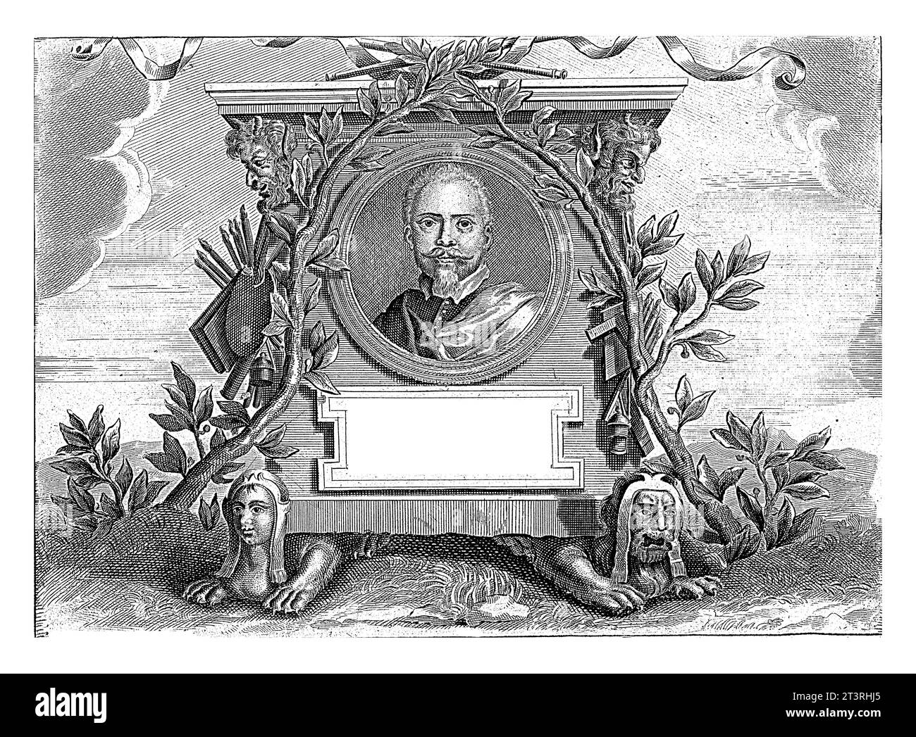 Titeldruck für die Serie Artis Pictoriae ex aperibus Hannib: Caraccii con cinnata, anonym, 1675 - 1711 Titeldruck für eine Druckserie nach f Stockfoto