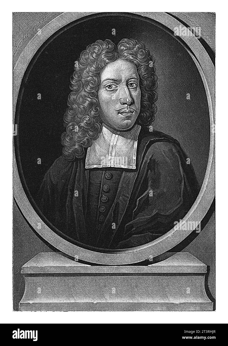Porträt des Theologen Markus Steffensen, Pieter Schenk (I), nach P. Krantz, 1700 Stockfoto