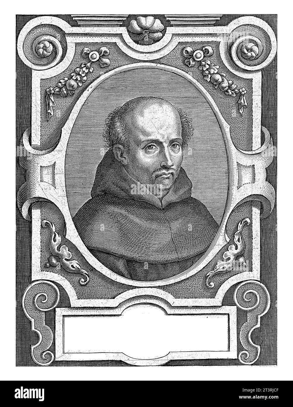 Porträt des Augustijn Joannes Puteanus, Cornelis Galle (I), nach Jacques Franckaert (II), 1636 Stockfoto