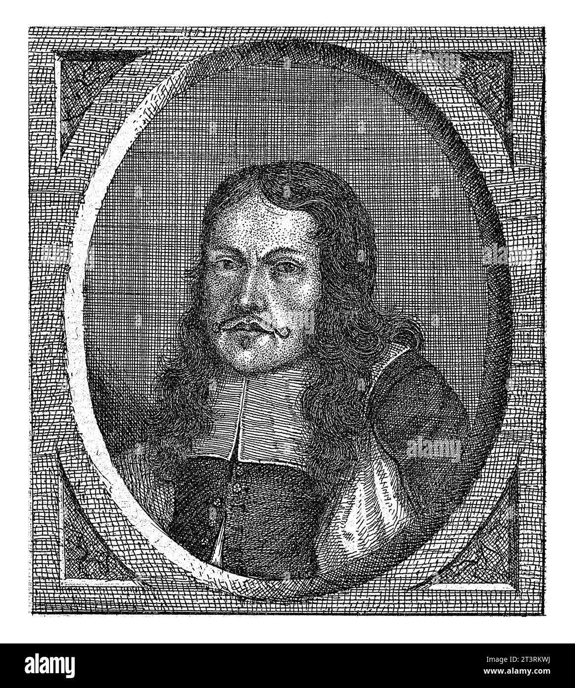 Porträt von Christopher Schmid, Johann Friedrich Leonard, 1643 - 1680 Porträt von Christopher Schmid, Bildhauer in Nürnberg. Stockfoto