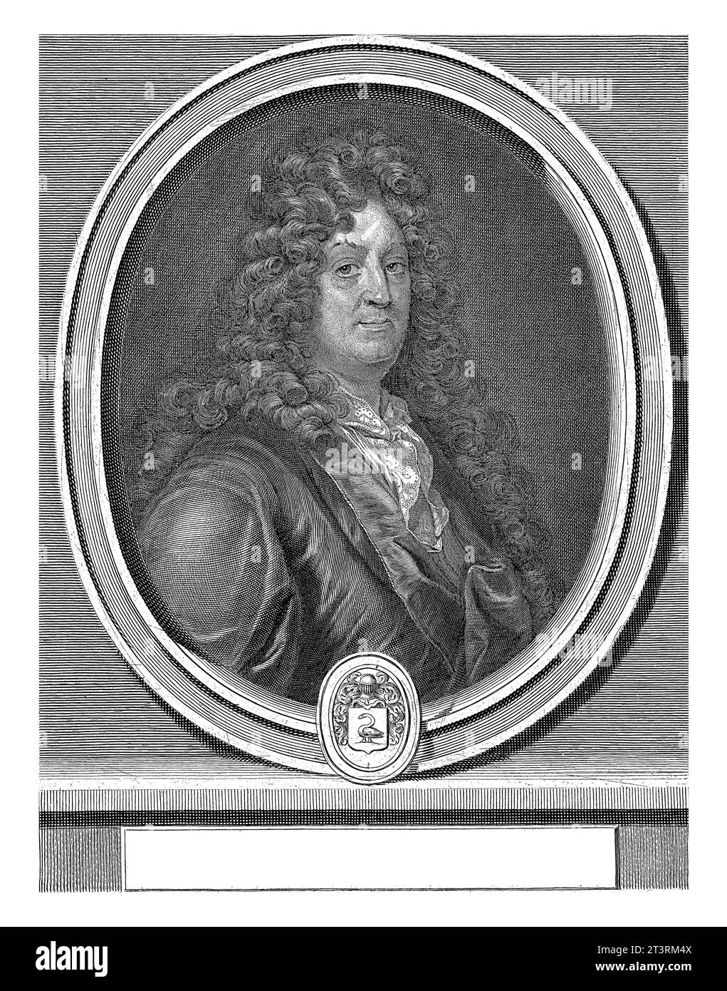 Porträt von Jean Racine, Gerard Edelinck, 1666–1707 Porträt des französischen Dramatikers Jean Racine (1639–1699), dargestellt in einem ovalen Rahmen mit Mantel o Stockfoto Porträt von Jean Racine, Gerard Edelinck, 1666–1707 Porträt des französischen Dramatikers Jean Racine (1639–1699), dargestellt in einem ovalen Rahmen mit Mantel o Stockfoto