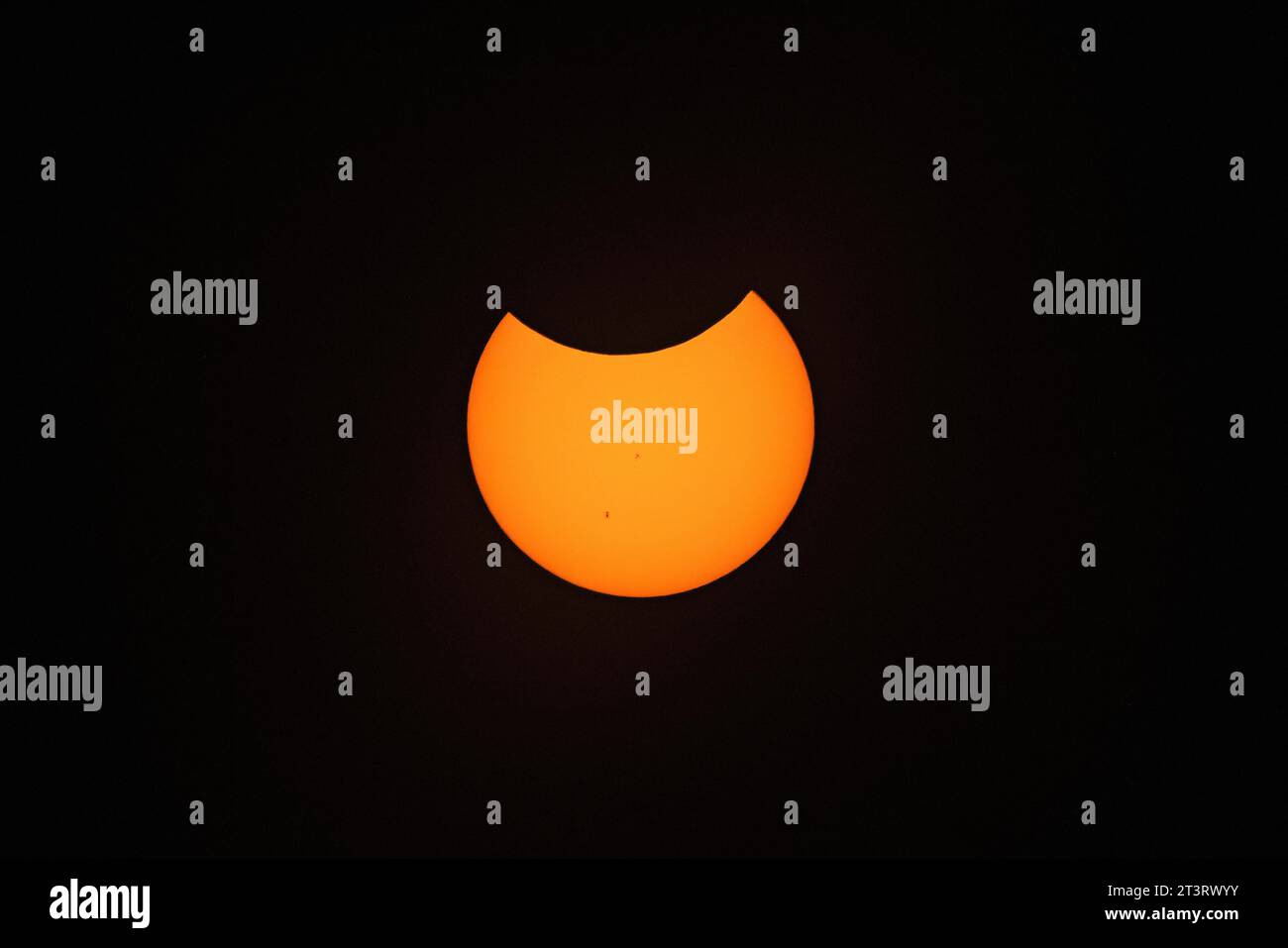 2023 ringförmige Sonnenfinsternis in der Nähe von Albuquerque, New Mexico, USA Stockfoto