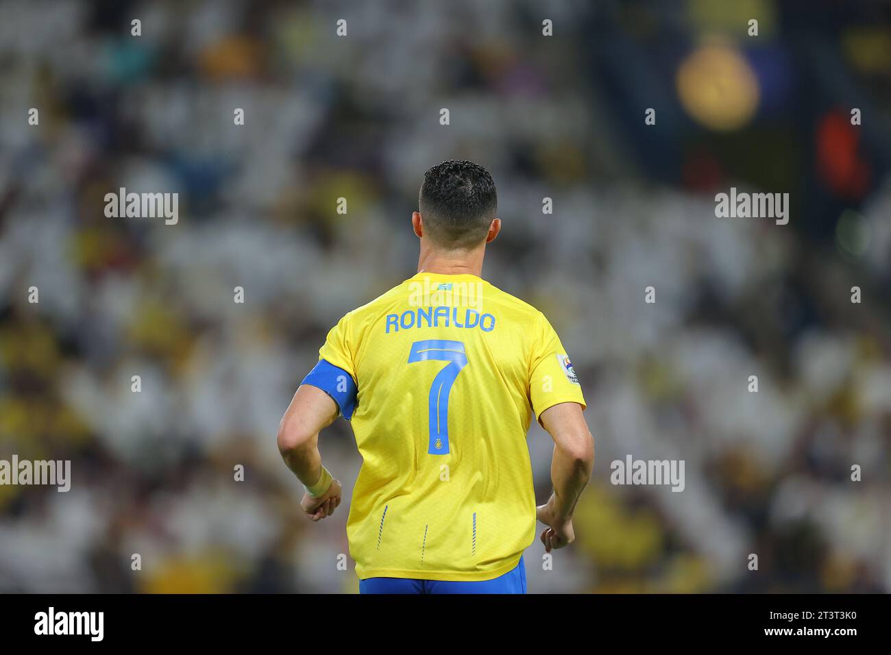 Cristiano Ronaldo von Al-Nassr FC spielt am 3. Spieltag der AFC Champions League 2023-24 Gruppe E zwischen Al-Nassr FC (KSA) und Al Duhail SC (QAT) am 24. Oktober 2023 im Al Awwal Park in Riad, Saudi-Arabien. Foto von Stringer / Power Sport Images Stockfoto