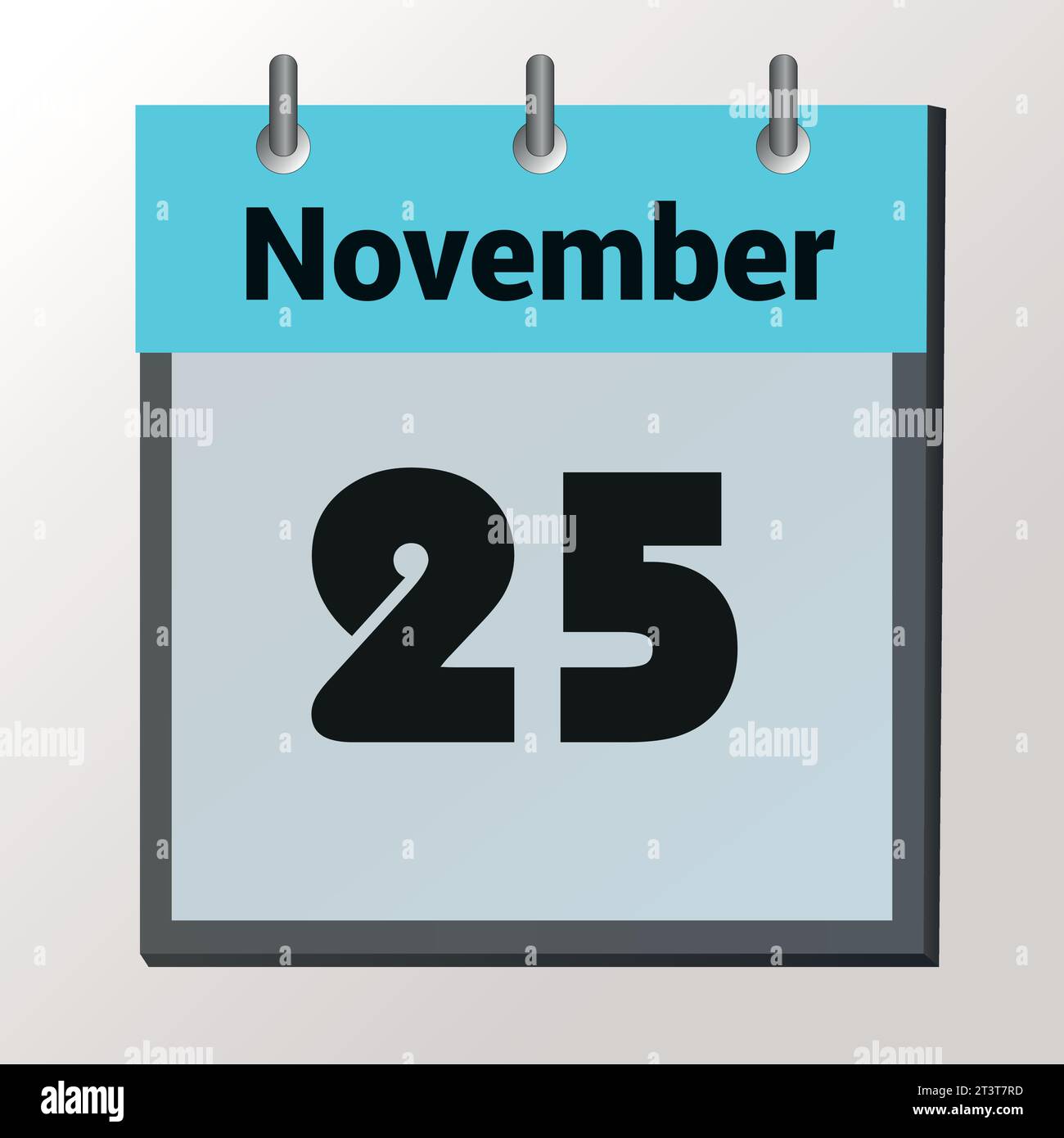 Tag im Kalender, Vektorbildformat, 25. November Stock Vektor
