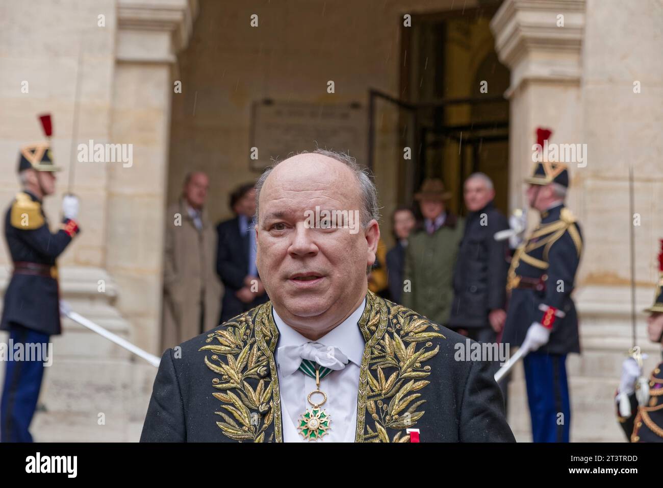 Paris, Frankreich. April 2016. Marc Lambron wird Mitglied der Academie Francaise in Paris Stockfoto