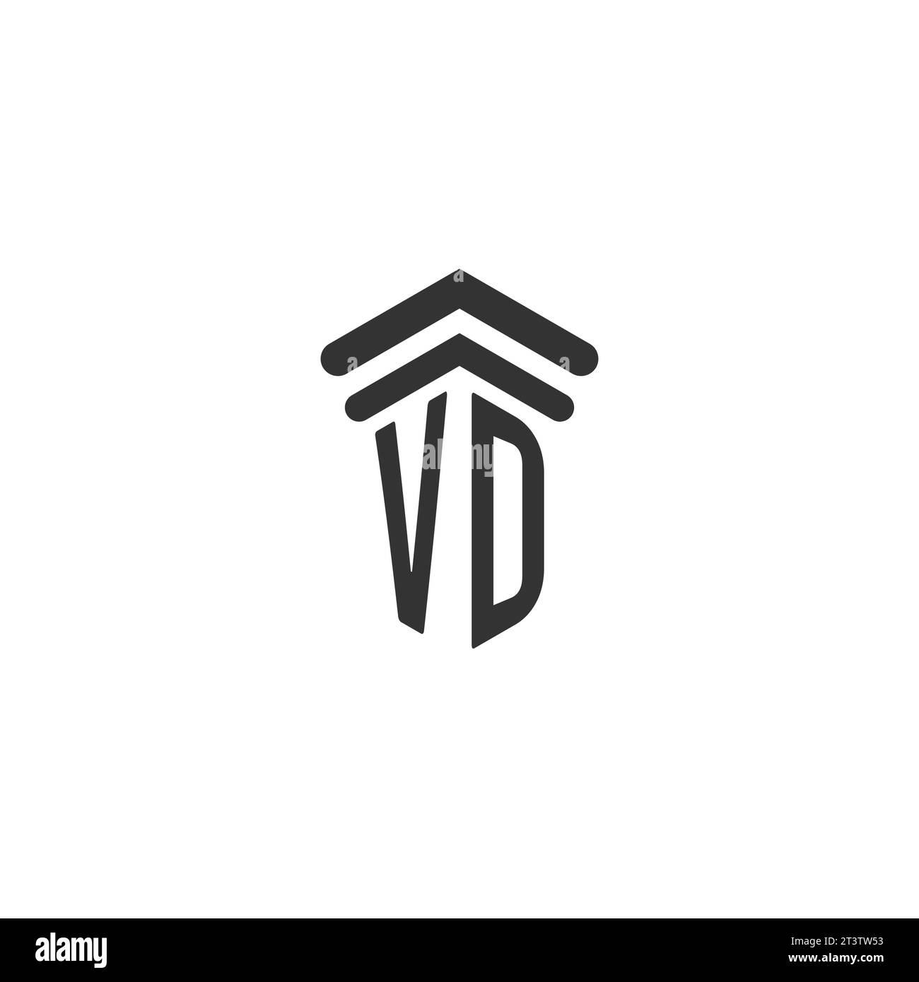 VD Initial für die Designvorlage für das Logo der Anwaltskanzlei Stock Vektor