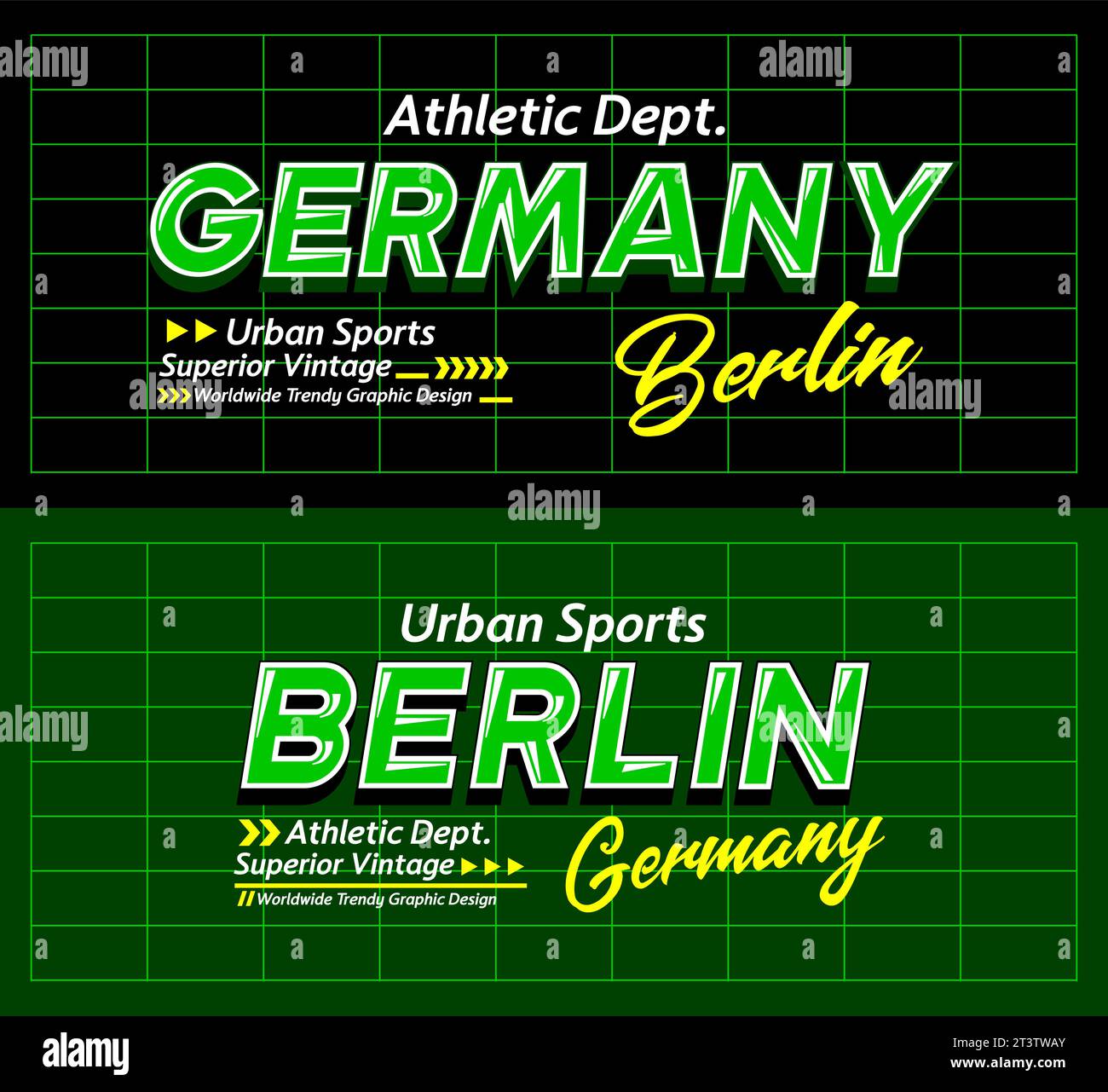 Berlin Deutschland Urban Modern Sport Schriftart Superior Vintage, Typografie, für T-Shirt, Plakate, Labels, usw. Stock Vektor