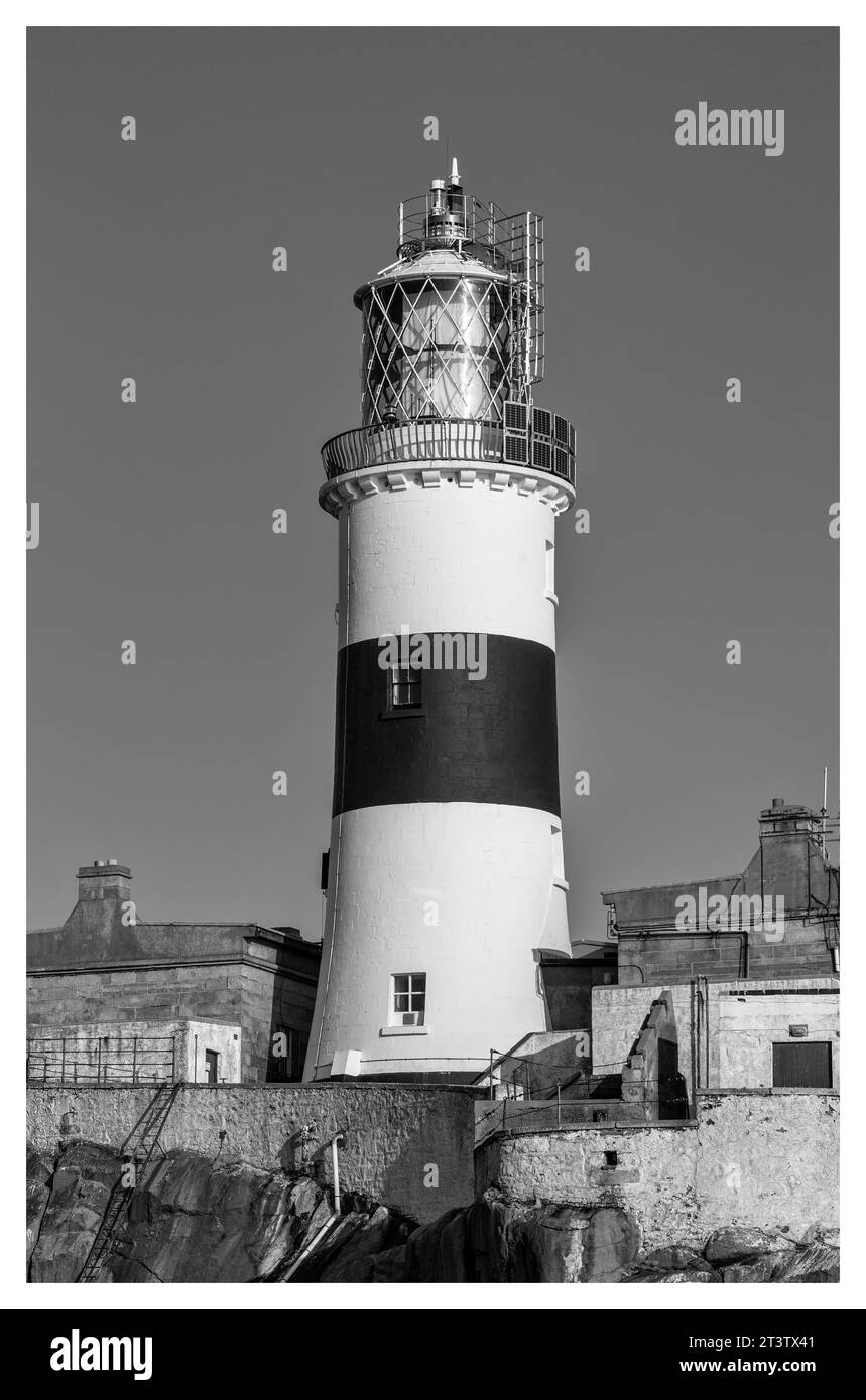 East Maidens Lighthouse, Larne, County Antrim, Nordirland, Vereinigtes Königreich Stockfoto
