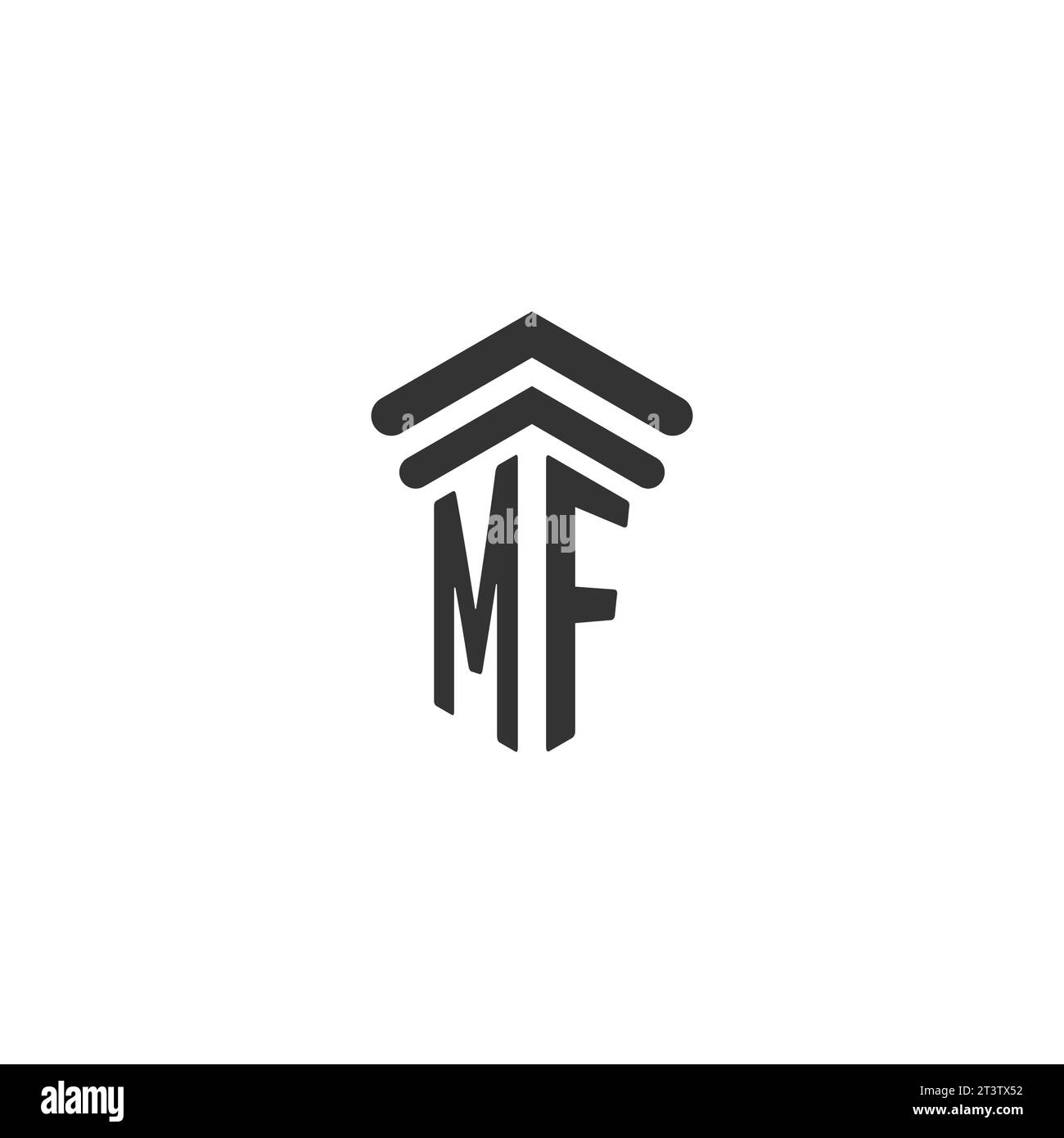 MF Initial für das Logo einer Anwaltskanzlei Stock Vektor