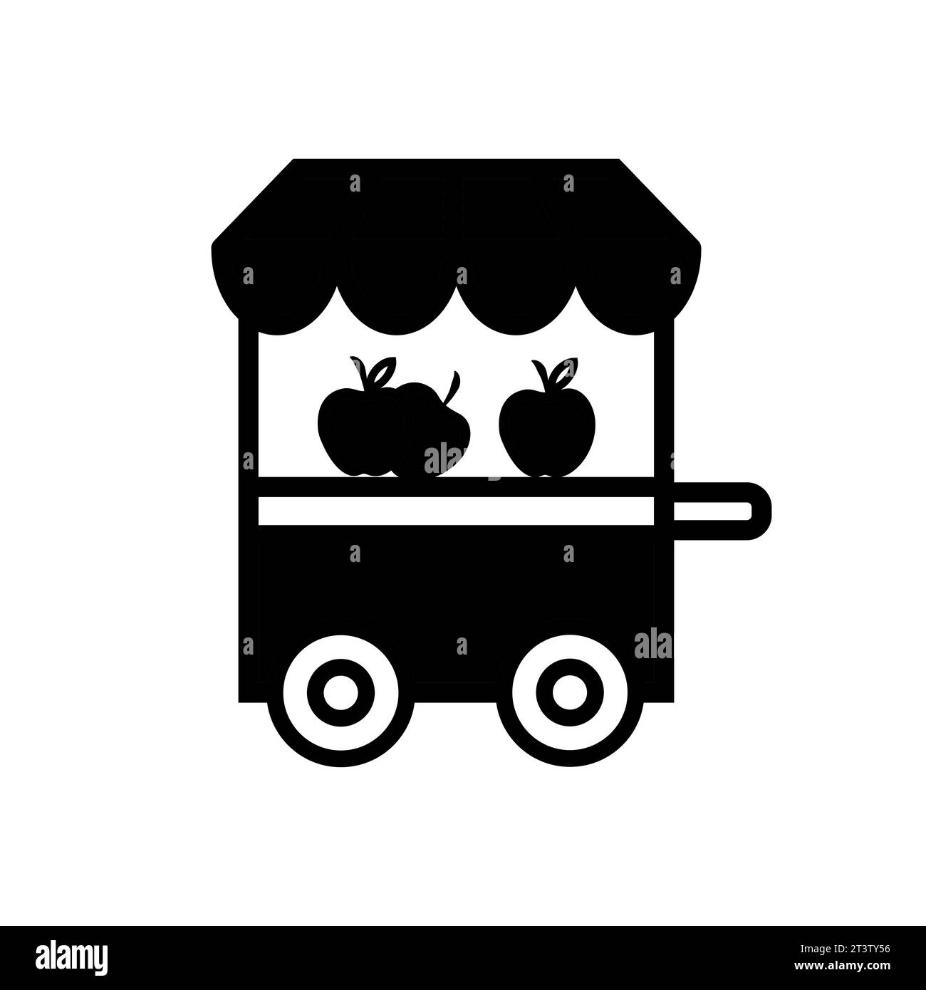 Ikone des Obstgeschäfts. Glyphe-Stil Obst Shop Füllen Icon Vektor-Illustration Stock Vektor