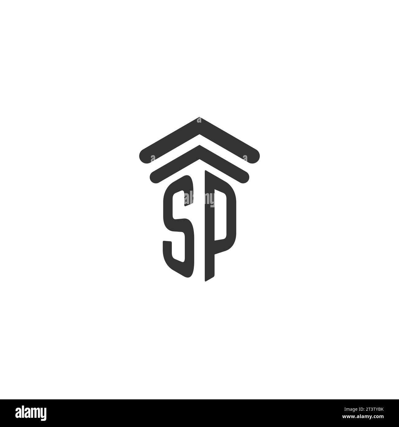 SP Initial für Logo der Anwaltskanzlei Stock Vektor