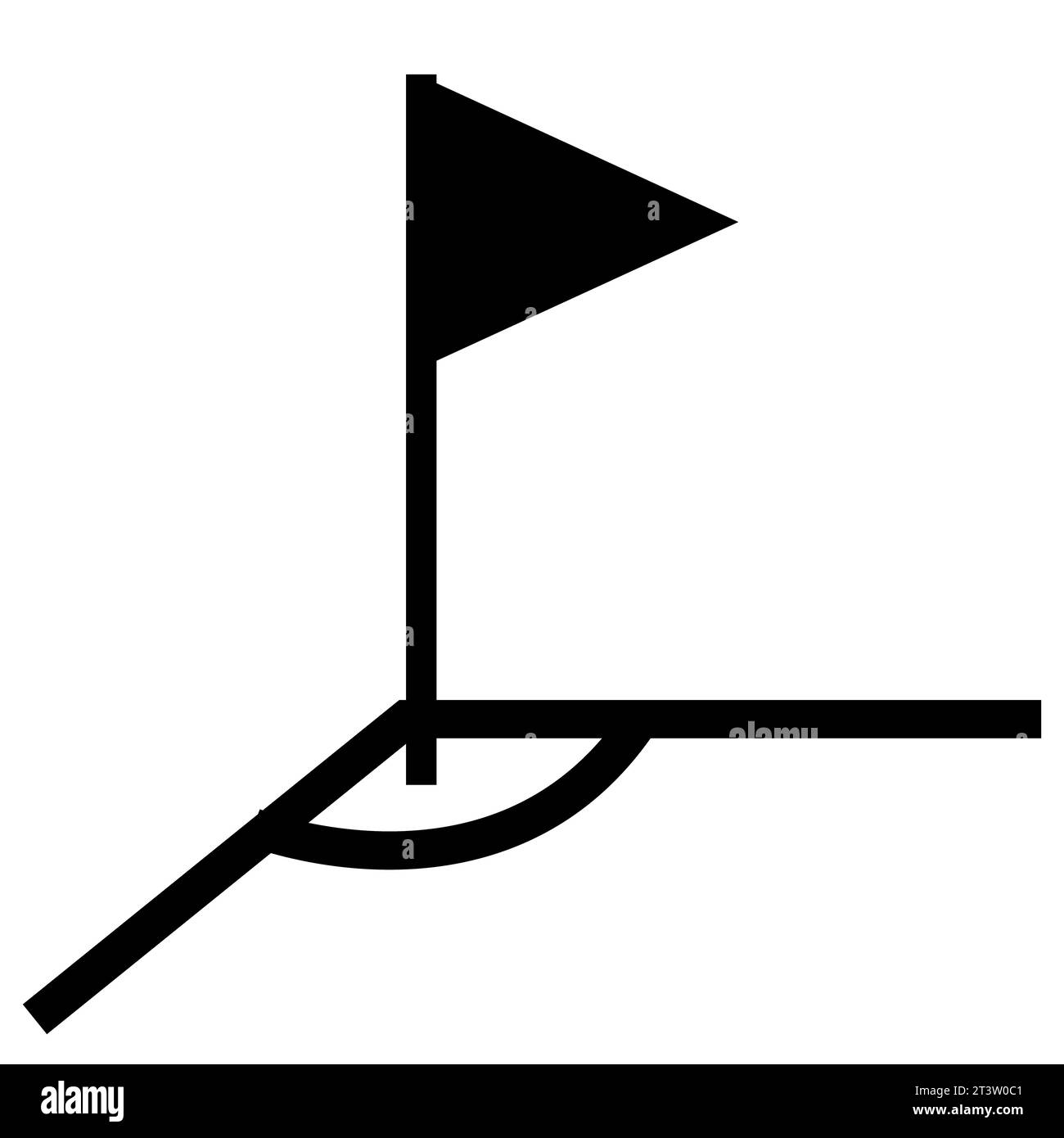 Symbol für Eckfahne. Feld Eckmarkierung. Flacher STYLE. Stockfoto Symbol für Eckfahne. Feld Eckmarkierung. Flacher STYLE. Stockfoto