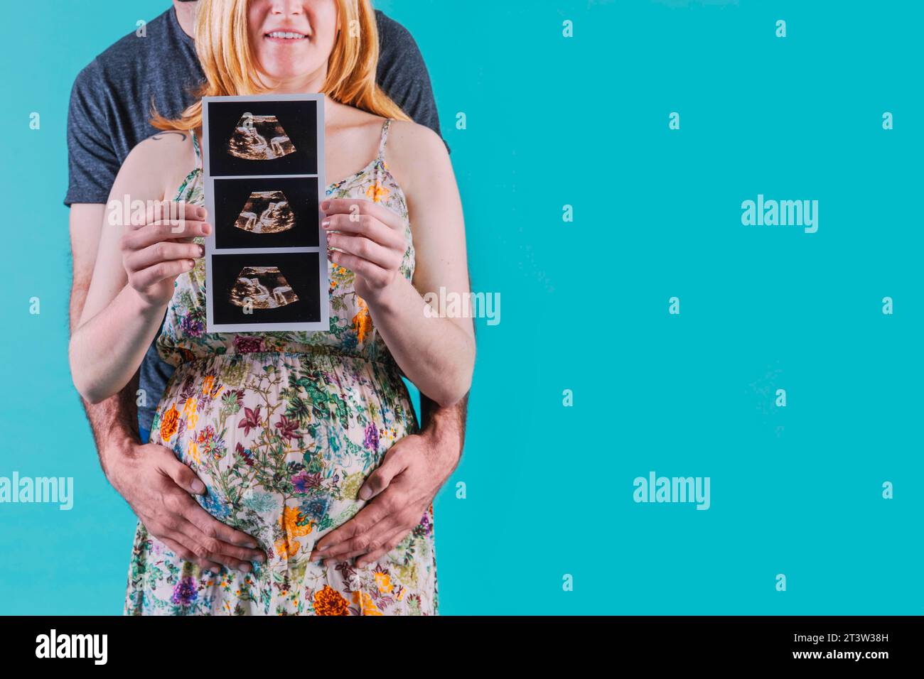 Schwangere Frau mit Mann Stockfoto