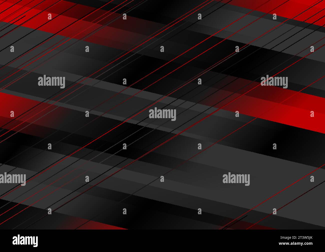Abstrakter schwarzer und roter, geometrischer, minimaler Hintergrund. Vektordesign Stock Vektor