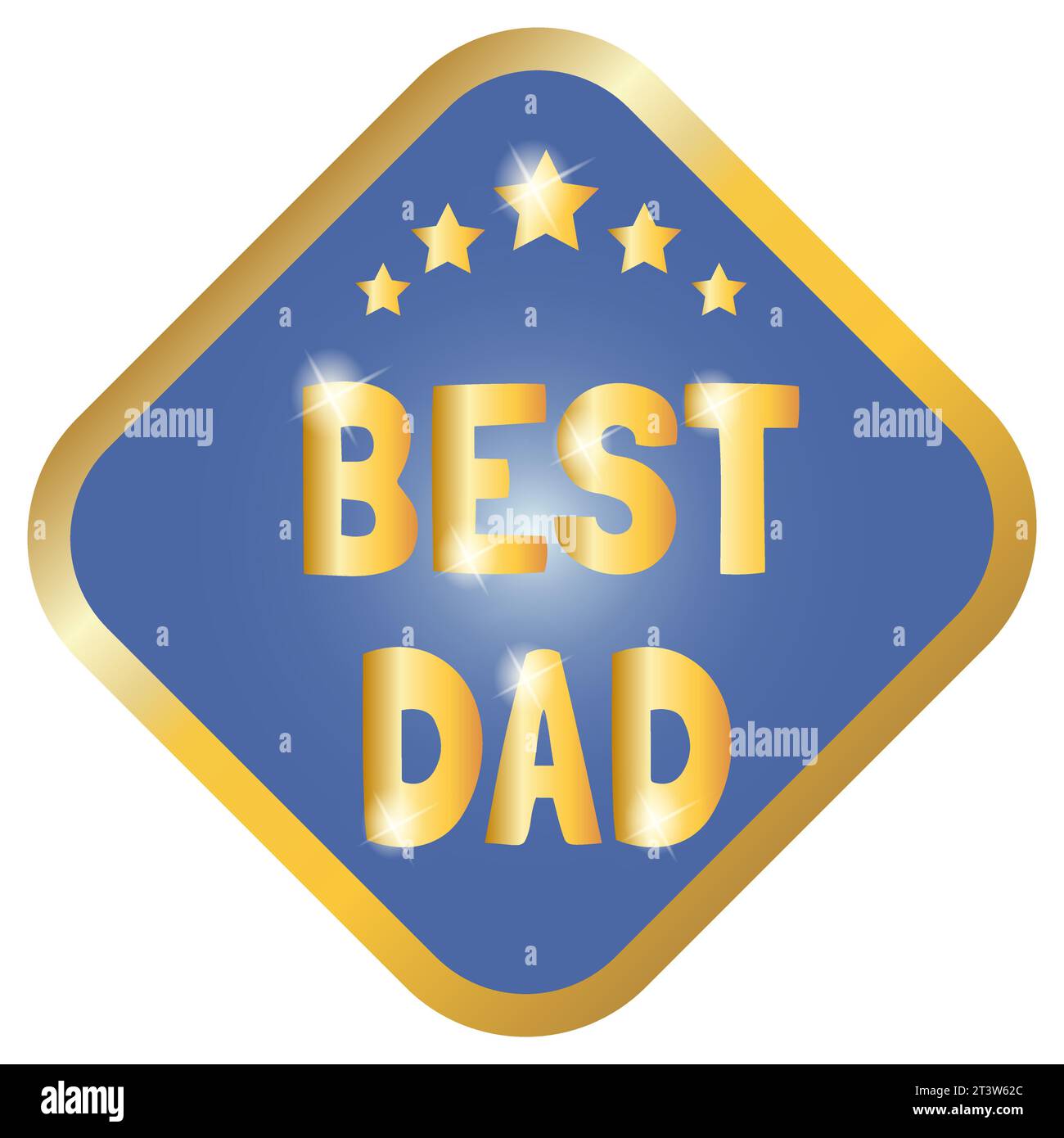 Goldene Abzeichen „Bester Vater“. Vektorabbildung. Stock Vektor