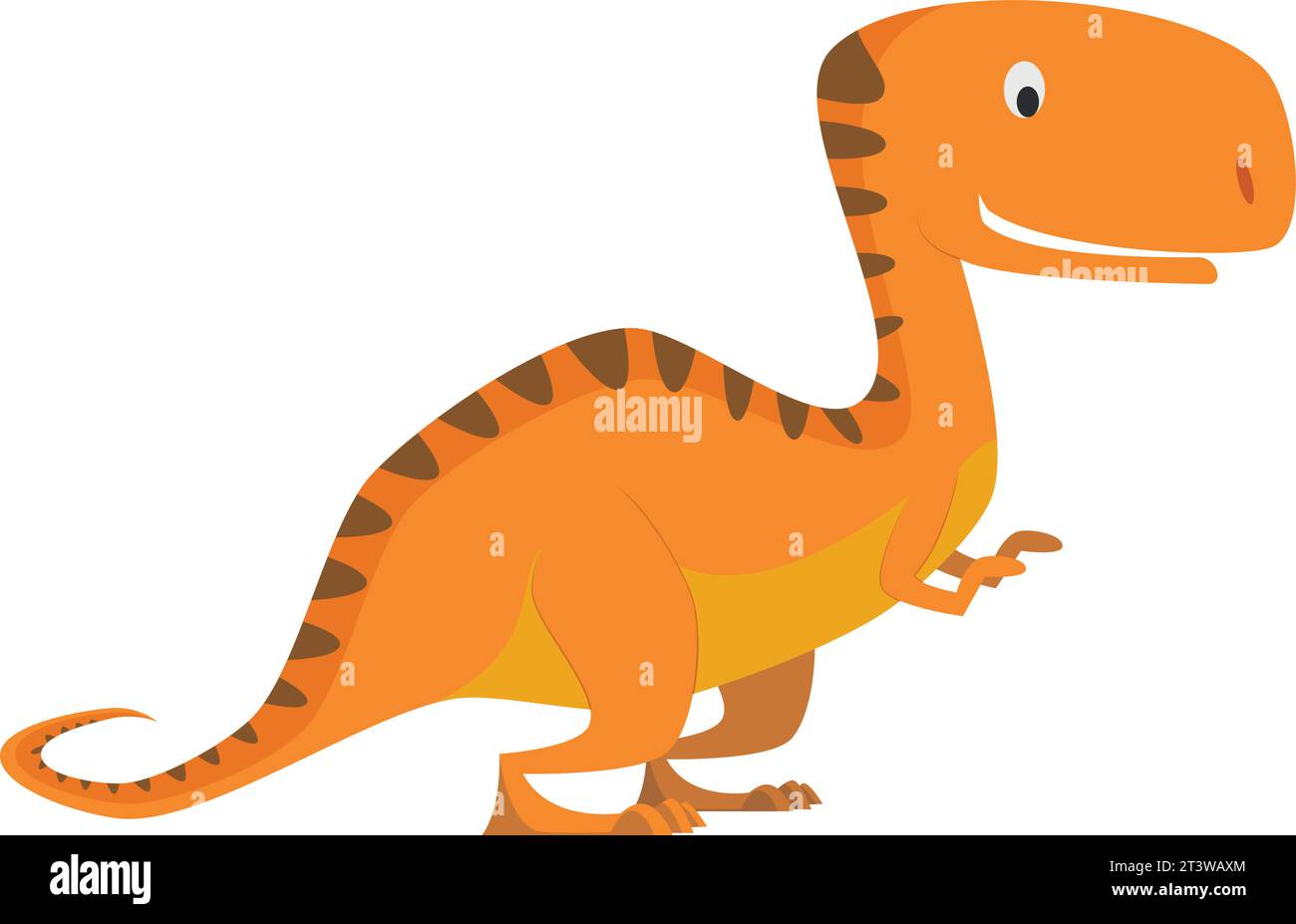 Tyrannosaurus Rex Vektor-Illustration im Zeichentrickstil für Kinder. Dinosaurier-Kollektion. Stock Vektor