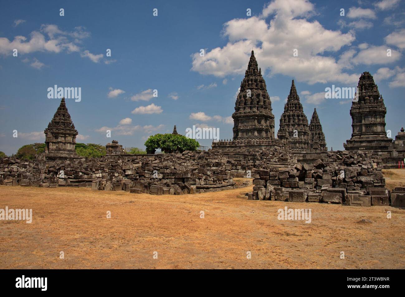 Prambanan Tempel - ein alter hinduistischer Tempelkomplex Stockfoto