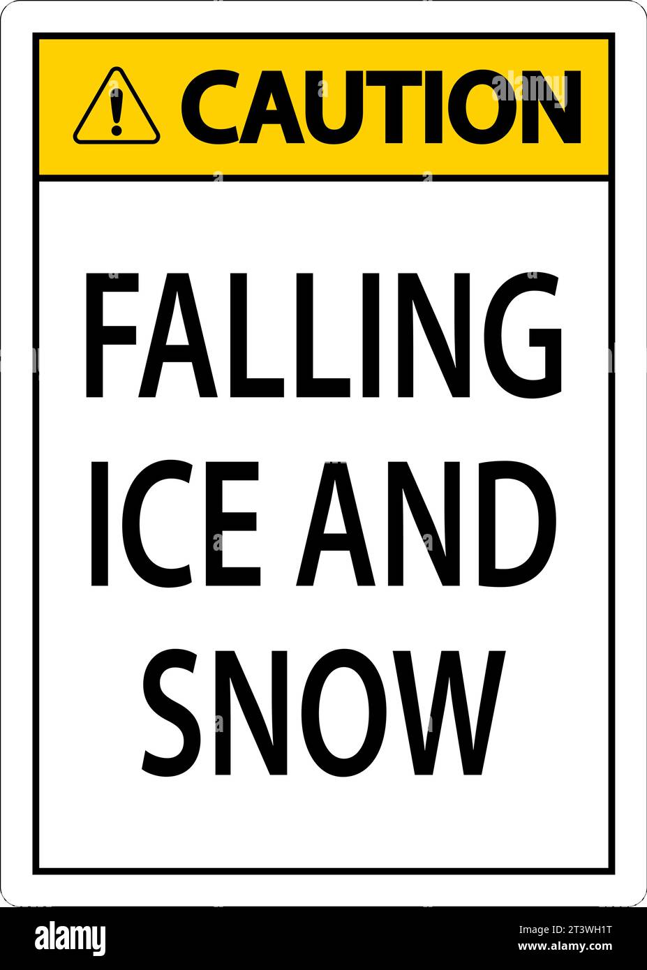 Warnschild Fallendes Eis Und Schnee Stock Vektor