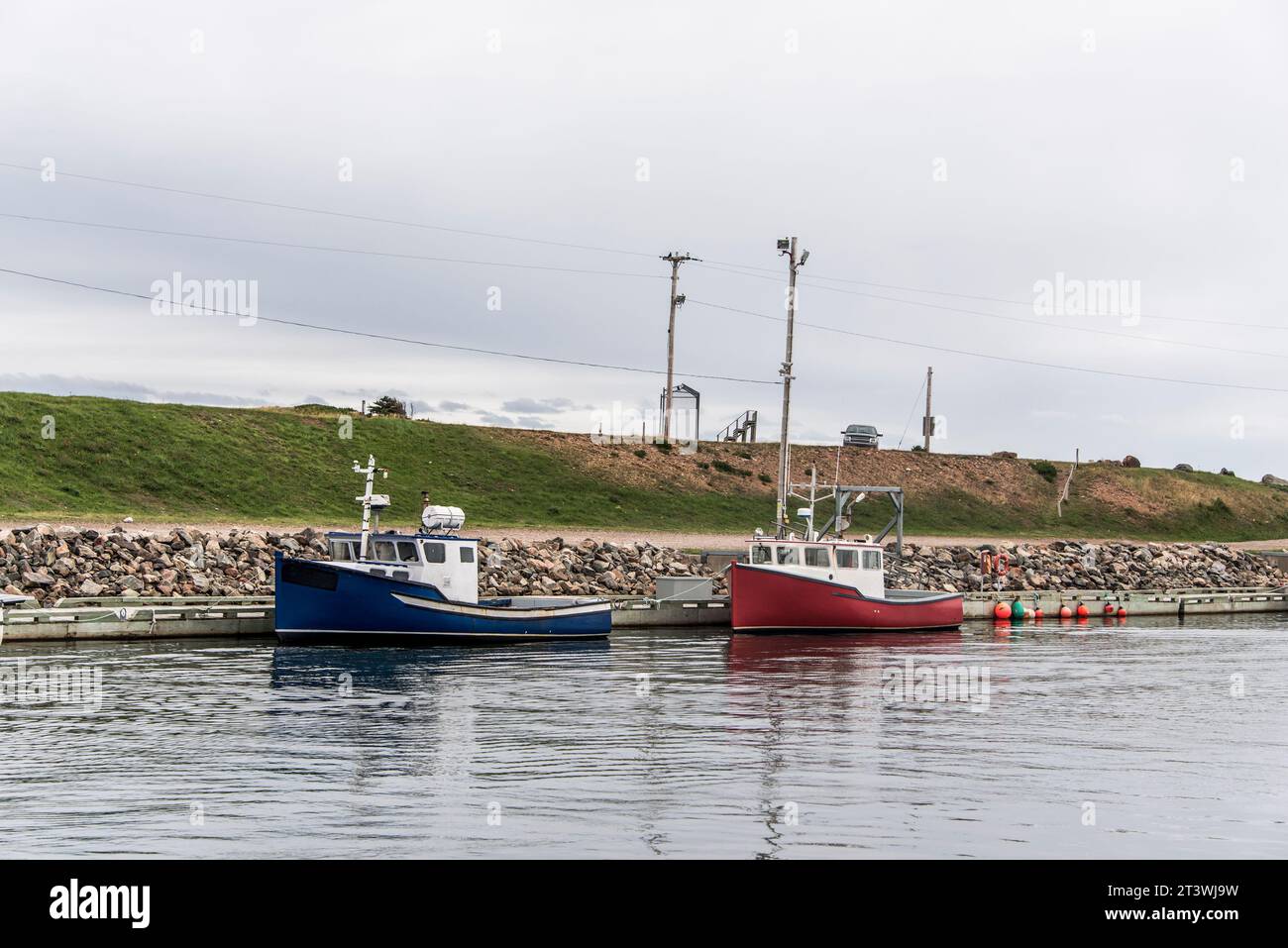 Pleasant Bay Marina Fischerdorf Bootsfahrten Walbeobachtung Cape Breton Island Cabot Trail Nova Scotia Highlands Kanada. Stockfoto