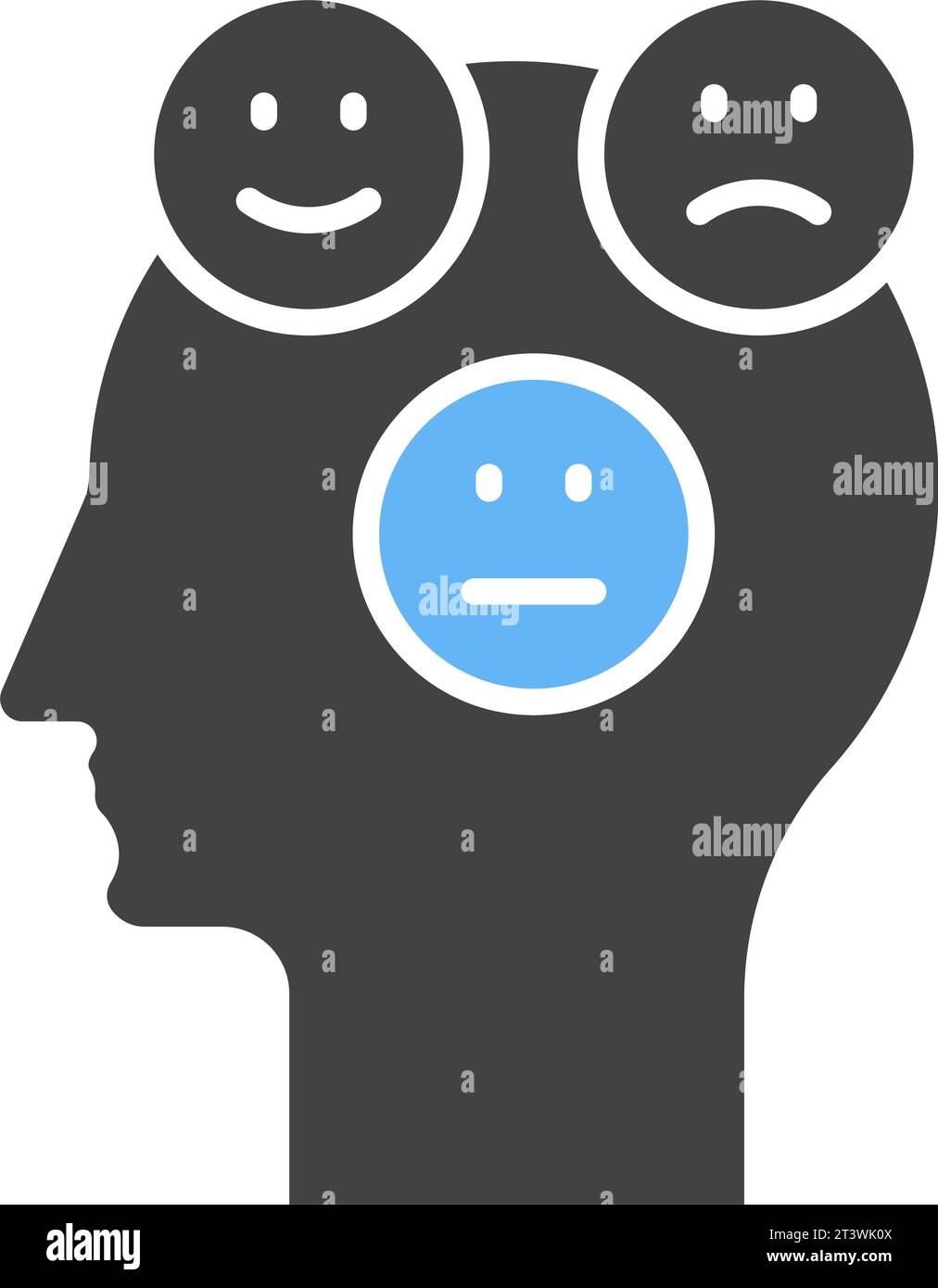 Vektorbild des Symbols „Emotionen“. Stock Vektor