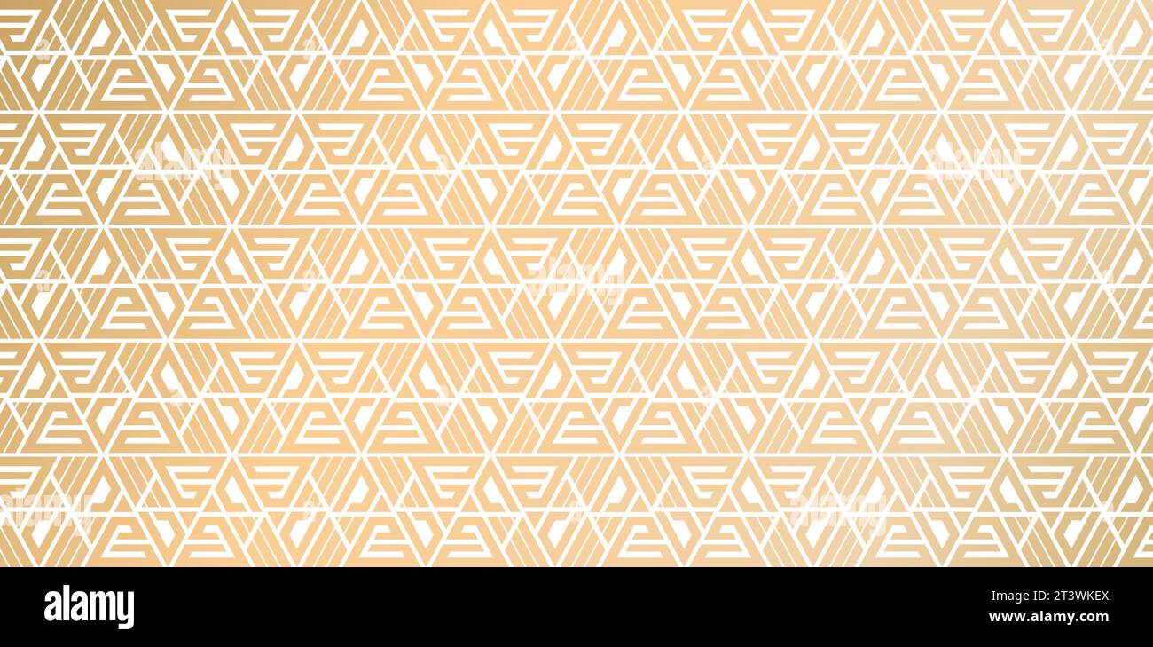 Vektor-Illustration geometrisch geformt nahtlos gemustert Vektor weiß und Gold Ornament isolierte Hintergründe für Website-Header, Plakatschilder Stock Vektor