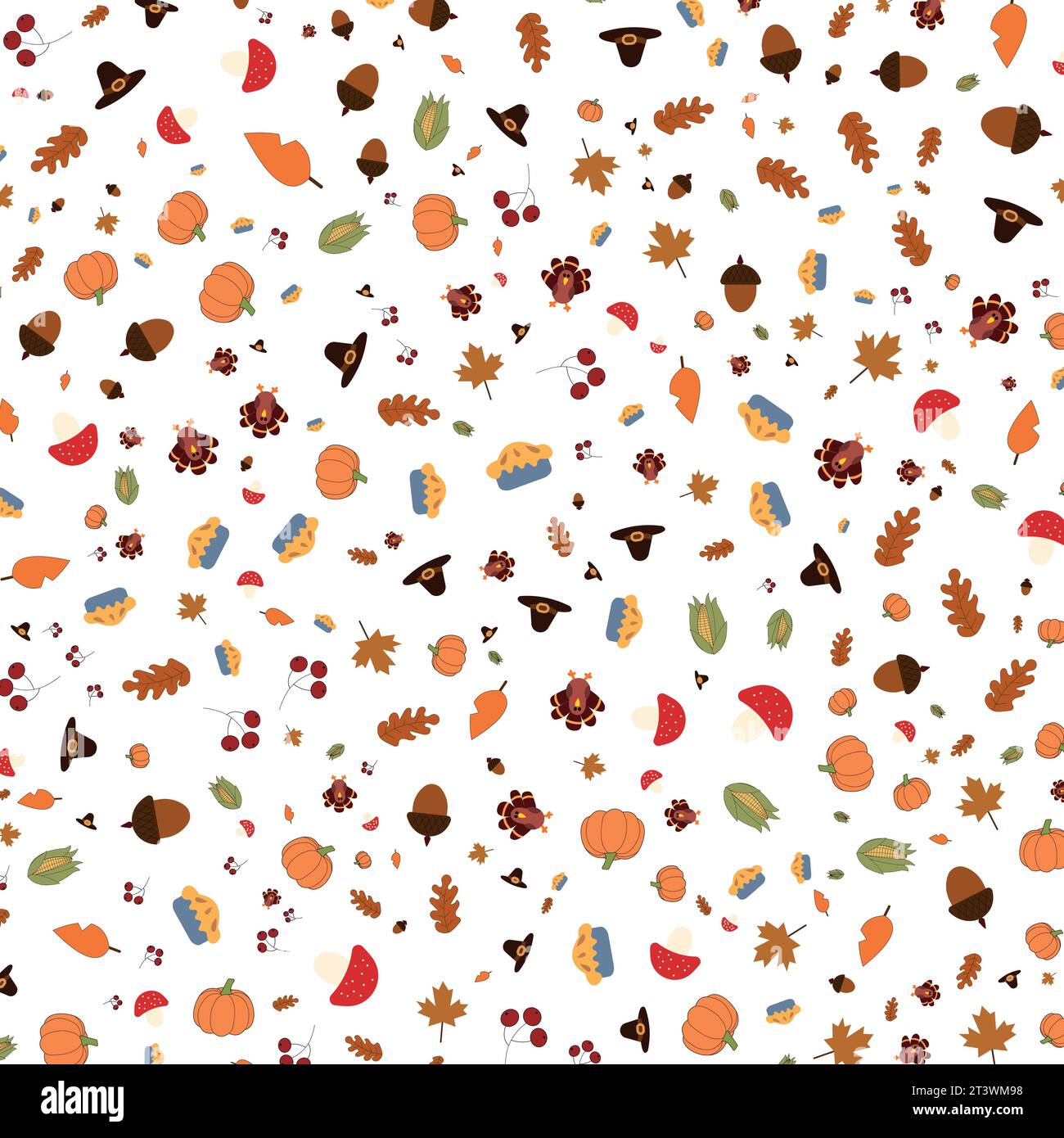 Thanksgiving Muster Vektor Illustration. Alles Gute an Thanksgiving. Erntefest. Thanksgiving-Grußkarte. Stock Vektor