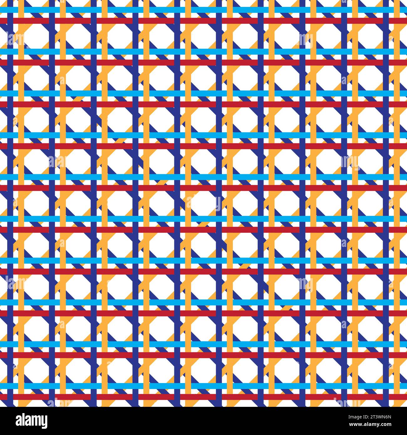 Abstraktes geometrisches Muster mit Linien, Rauten Ein nahtloser Vektorhintergrund. Blau-gelbe und grüne Textur. Einfacher nahtloser geometrischer Rastervektor. Stock Vektor