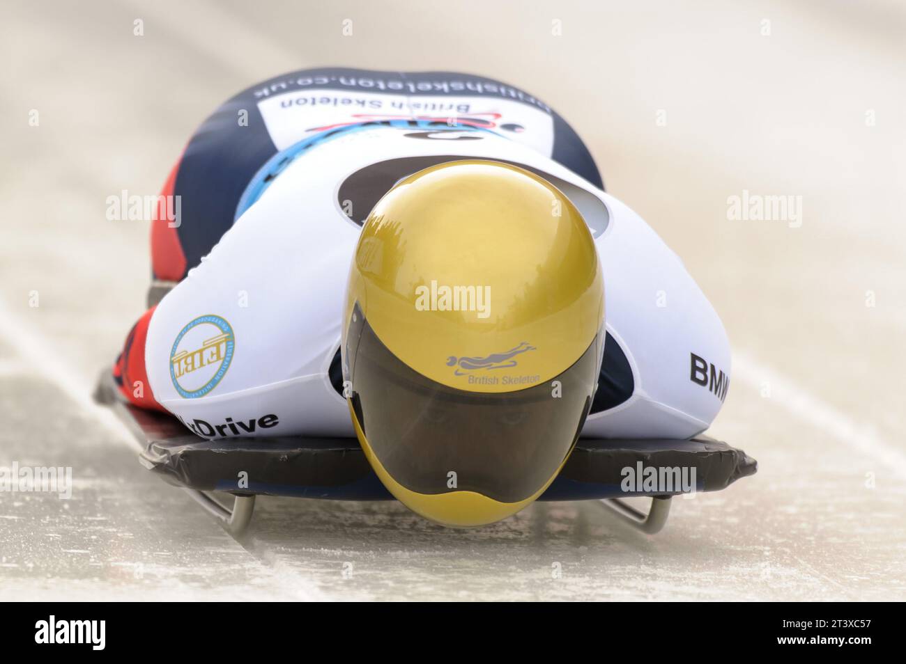 Lizzy Yarnold GBR Skeleton Weltmeisterin BMW FIBT Weltmeisterschaften Bob und Skeleton 2015 in Winterberg, Deutschland am 07.03.2015 Stockfoto