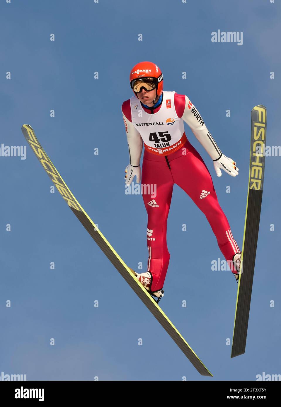 Johannes Rydzek Weltmeister Aktion FIS NORDISCHE SKI-WELTMEISTERSCHAFTEN 2015 in Falun, Schweden am 20.02.2015 Stockfoto