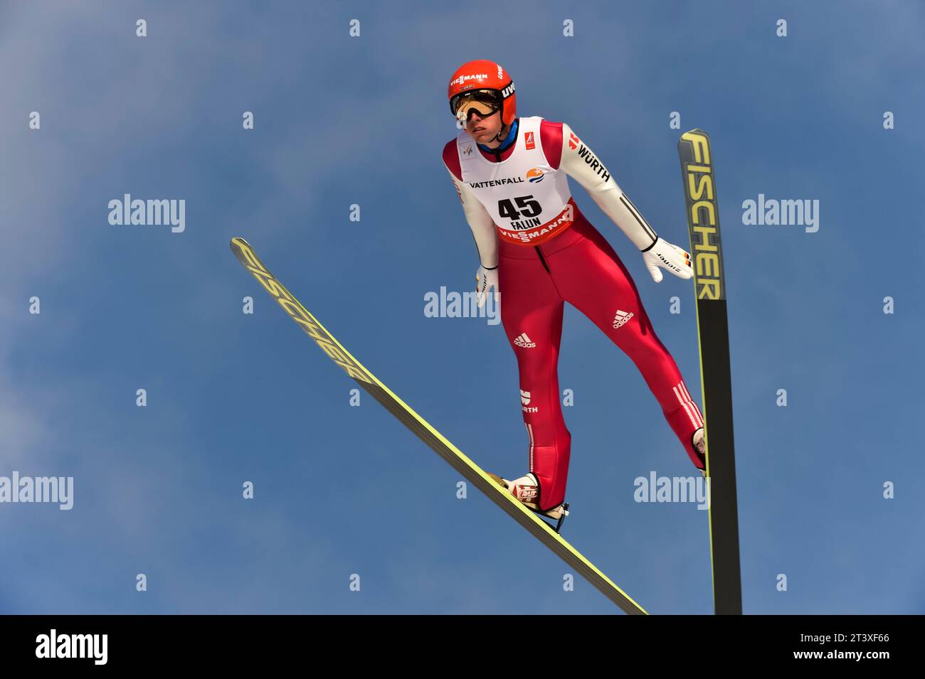 Johannes Rydzek Weltmeister Aktion FIS NORDISCHE SKI-WELTMEISTERSCHAFTEN 2015 in Falun, Schweden am 20.02.2015 Stockfoto