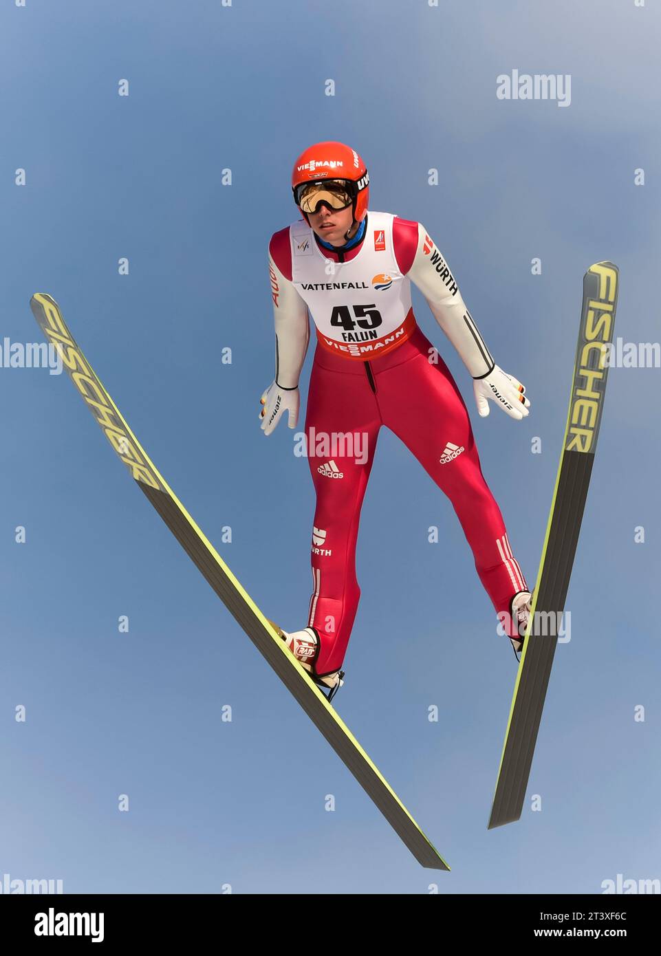 Johannes Rydzek Weltmeister Aktion FIS NORDISCHE SKI-WELTMEISTERSCHAFTEN 2015 in Falun, Schweden am 20.02.2015 Stockfoto