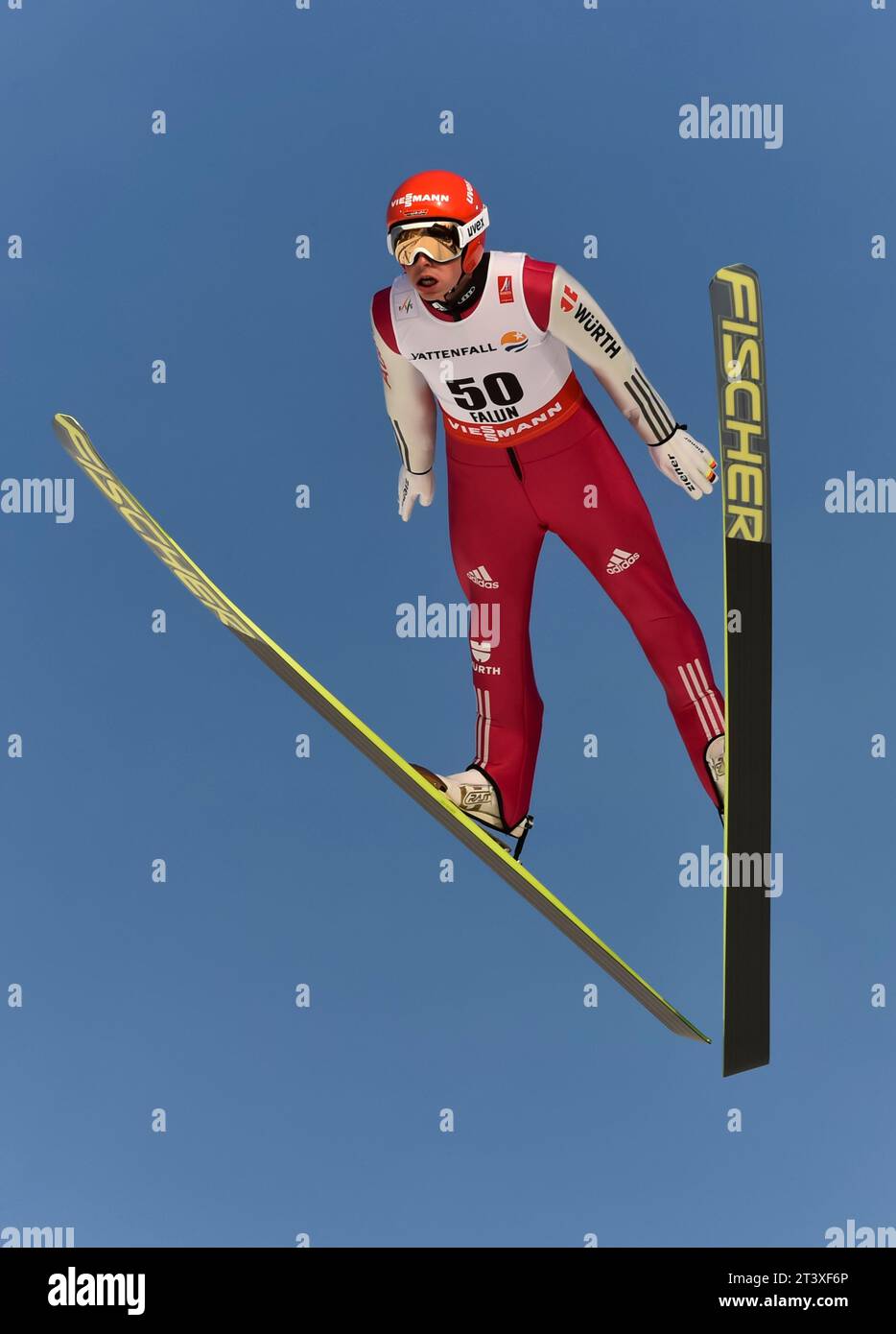 Eric Frenzel Aktion FIS NORDISCHE SKI-WELTMEISTERSCHAFT 2015 in Falun, Schweden am 20.02.2015 Stockfoto