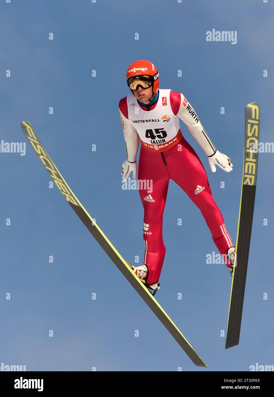 Johannes Rydzek Weltmeister Aktion FIS NORDISCHE SKI-WELTMEISTERSCHAFTEN 2015 in Falun, Schweden am 20.02.2015 Stockfoto