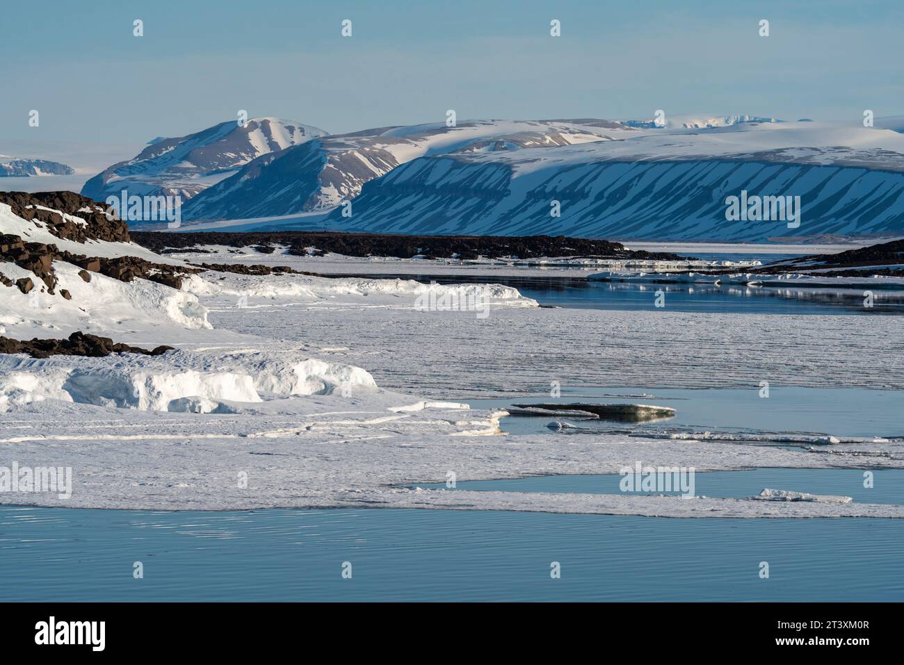 Wahlbergoya, Svalbard-Inseln, Norwegen. Stockfoto