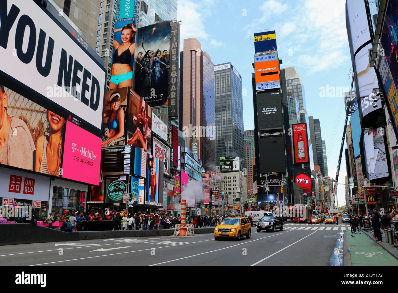 Manhattan, New York, Usa. Blick auf den Time Square. Stockfoto