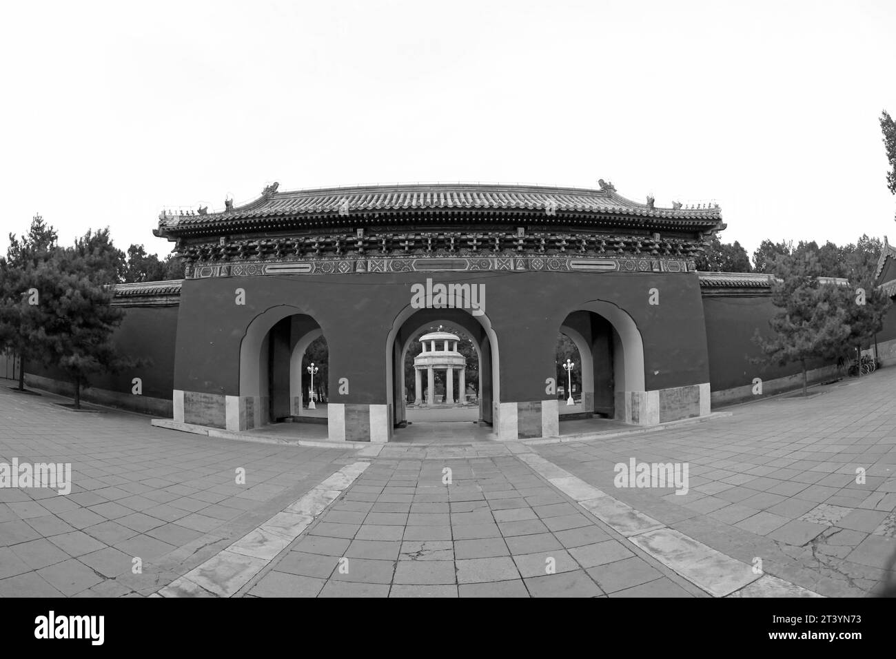 PEKING - 22. Dezember: Die chinesische Landschaft im traditionellen Architekturstil , im Zhongshan Park, am 22. Dezember 2013, peking, china. Stockfoto