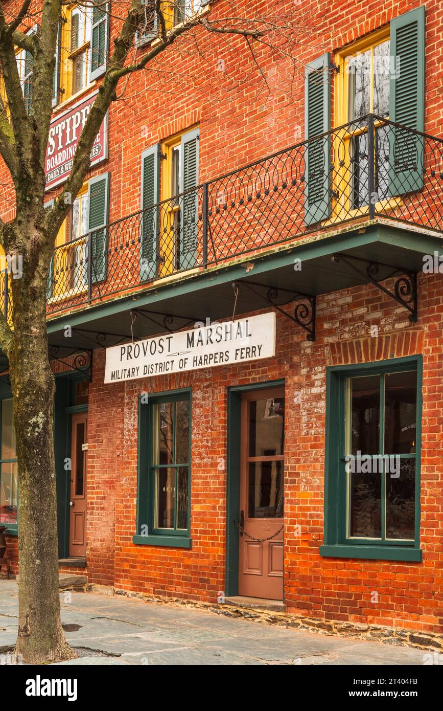 Marshal's Office, Harpers Ferry National Historic Park, West Virginia USA Stockfoto