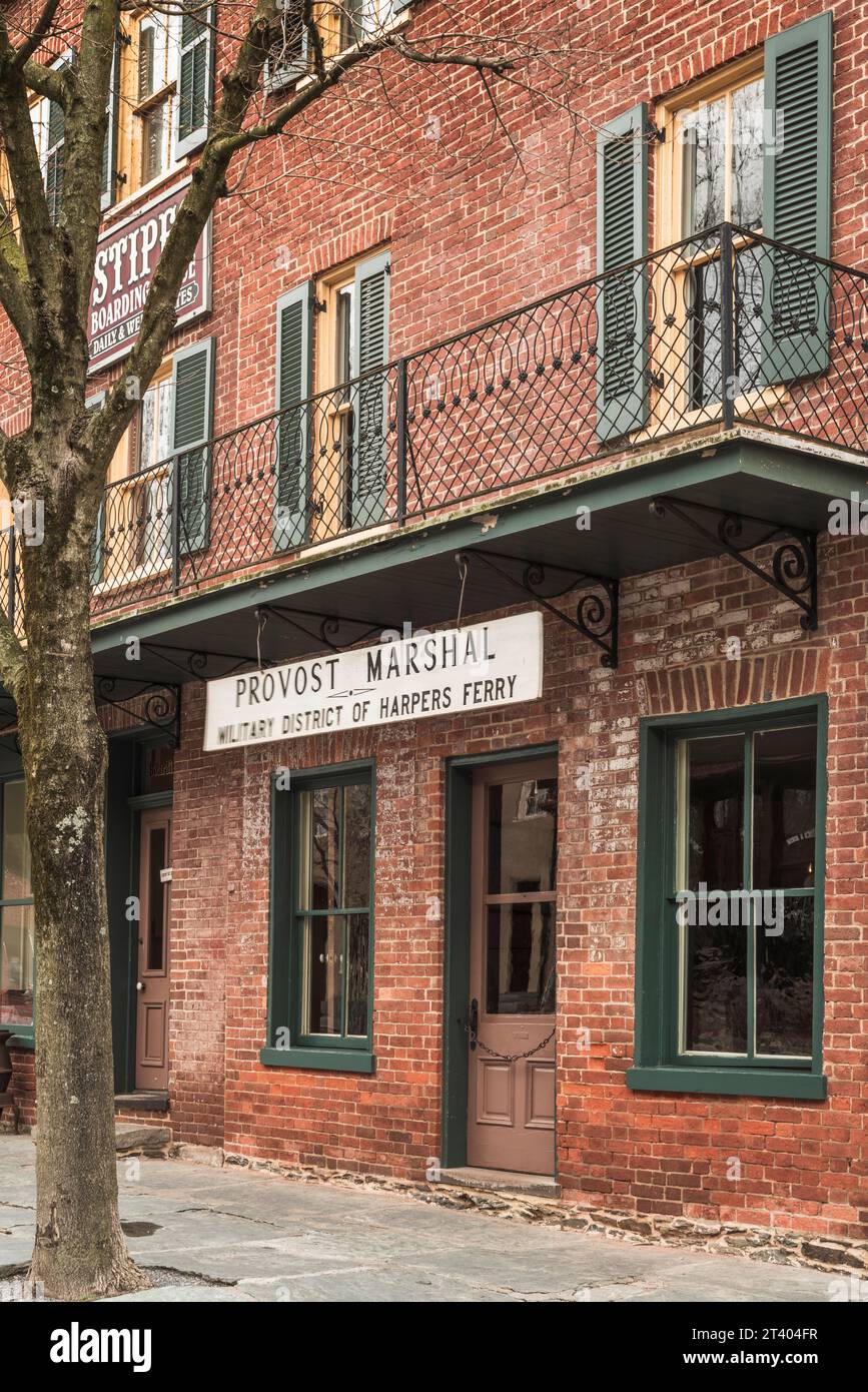 Marshal's Office, Harpers Ferry National Historic Park, West Virginia USA Stockfoto