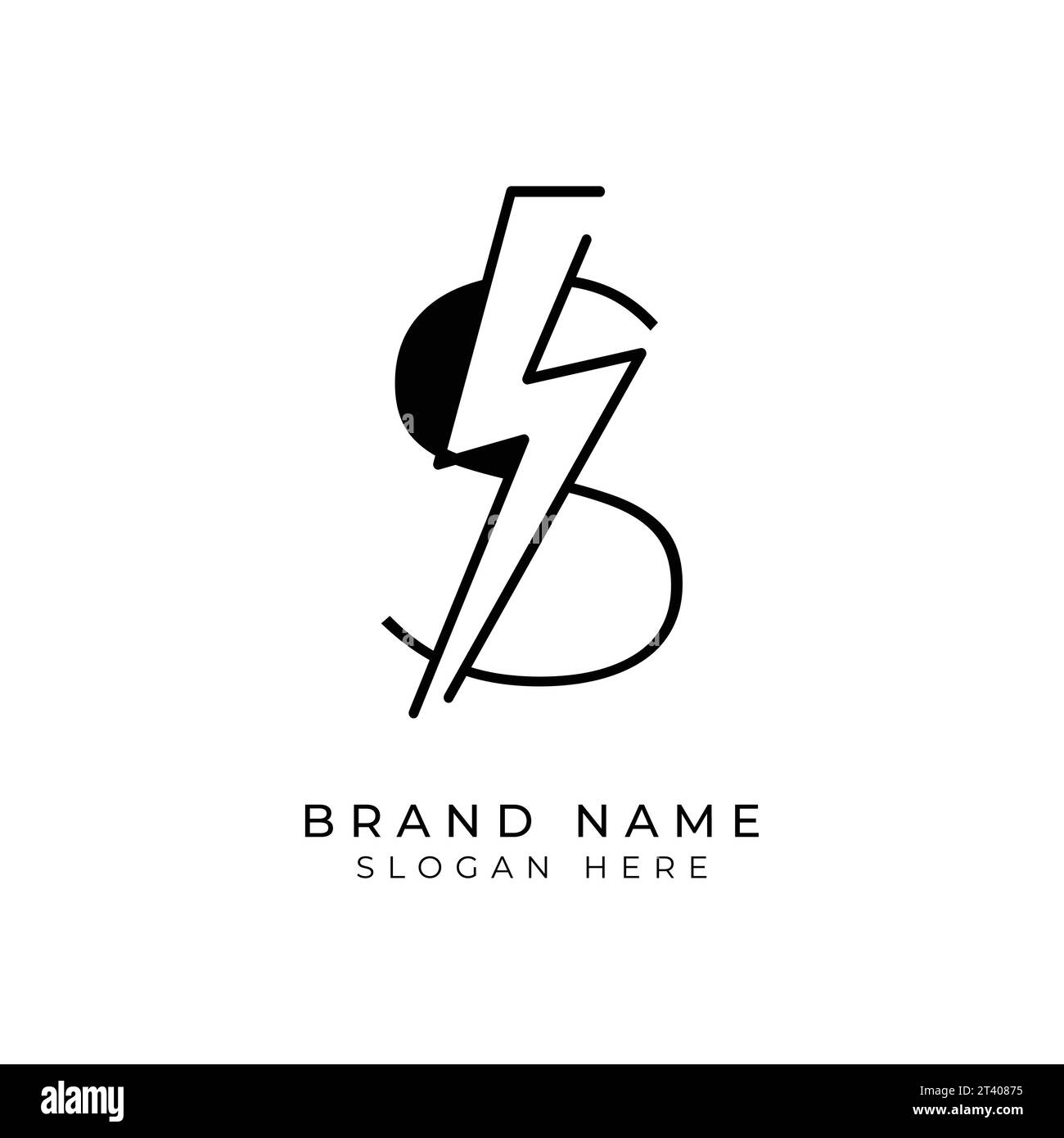 Letter S Electric Logo, Thunder Bolt Design Icon Vorlage, Vektorillustration Stock Vektor