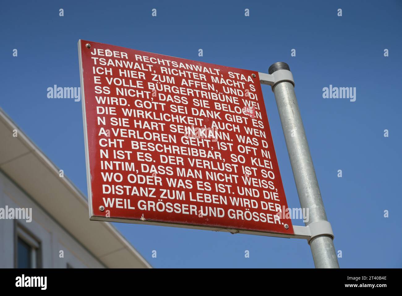 Kunstobjekt Platz der Grundrechte von Jochen Gerz, Karlsruhe, Baden-Württemberg, Deutschland Stockfoto