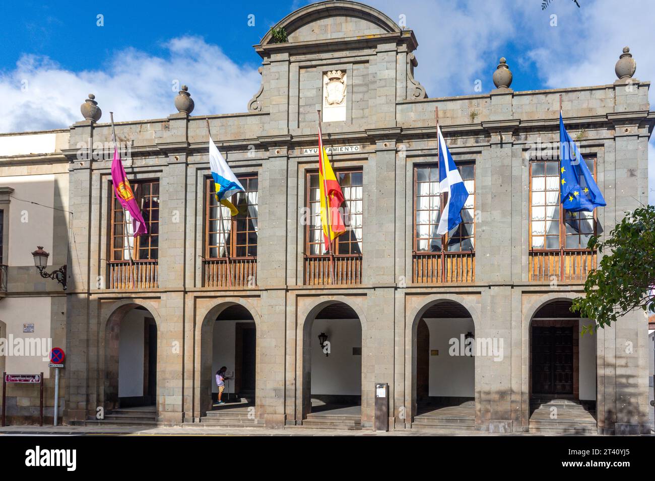 Ayuntamiento de San Cristóbal de La Laguna (Rathaus), Plaza del Adelantado, San Cristóbal de La Laguna, Teneriffa, Kanarische Inseln, Königreich Spanien Stockfoto