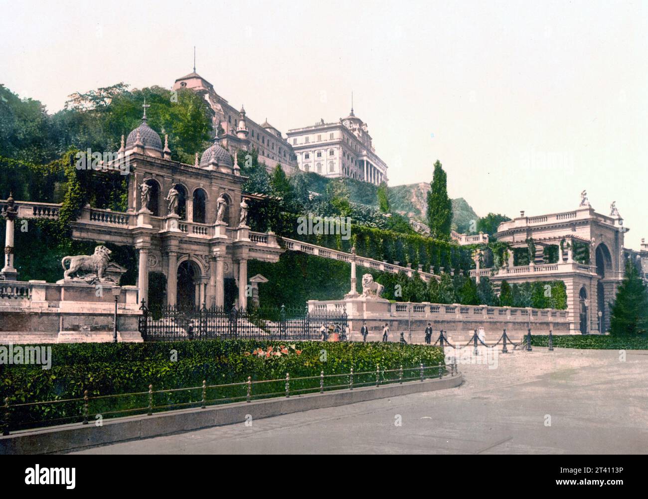 Königl Burg [sic], Budapest, um 1900 Stockfoto