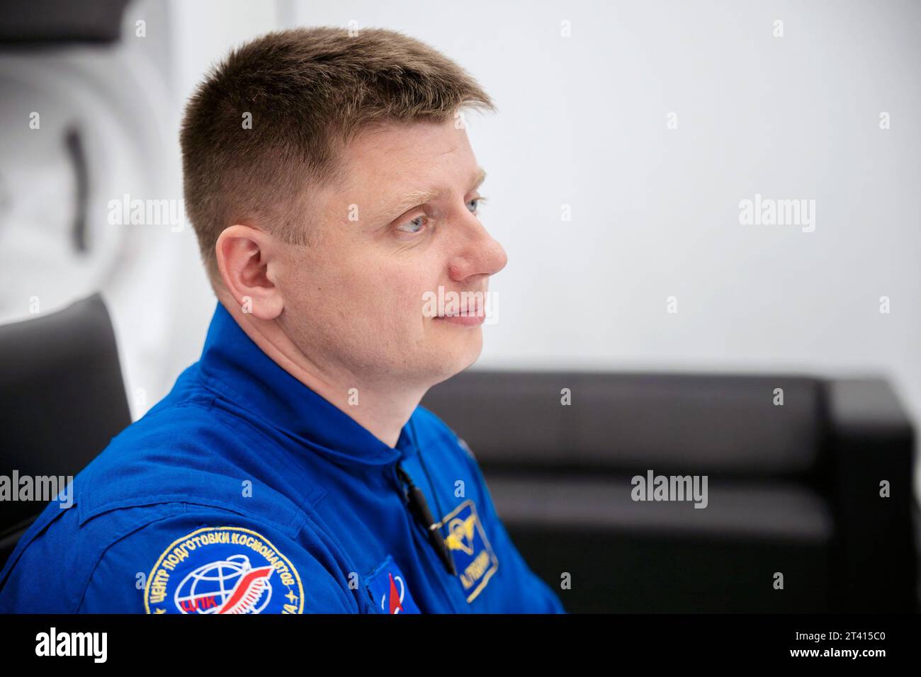 Hawthorne, Kalifornien, USA. Oktober 2023. Die vier Besatzungsmitglieder Jeanette Epps und Michael Barratt, beide NASA-Astronauten, Alexander Grebenkin aus Roscosmos und Matthew Dominick von der NASA während eines Trainings im SpaceX-Hauptquartier in Hawthorne, Kalifornien. Quelle: SpaceX/ZUMA Press Wire/ZUMAPRESS.com/Alamy Live News Stockfoto