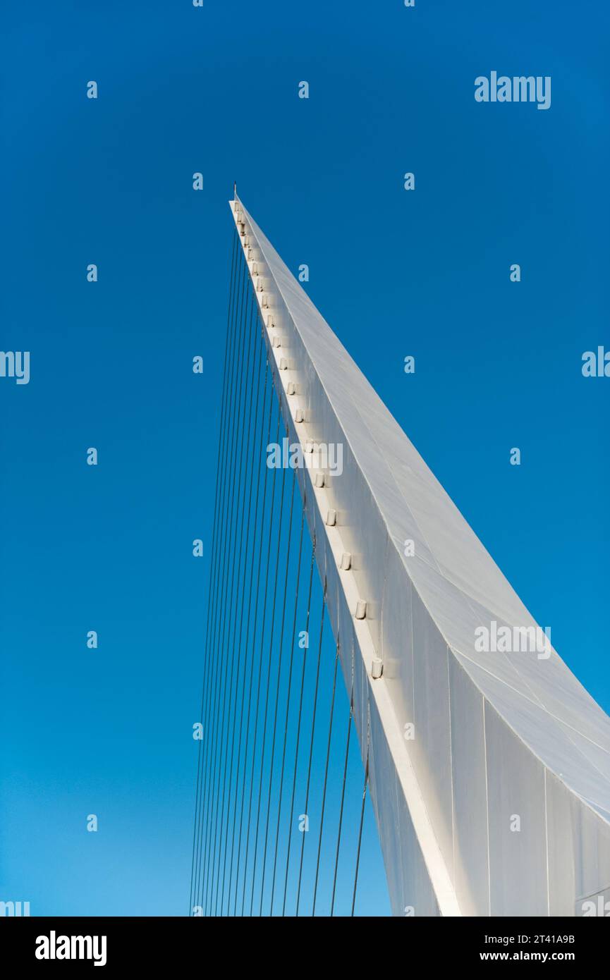 Argentinien, Buenos Aires, ana Woman's Bridge, bei Santiago Calatrava, Puerto Madero Stockfoto