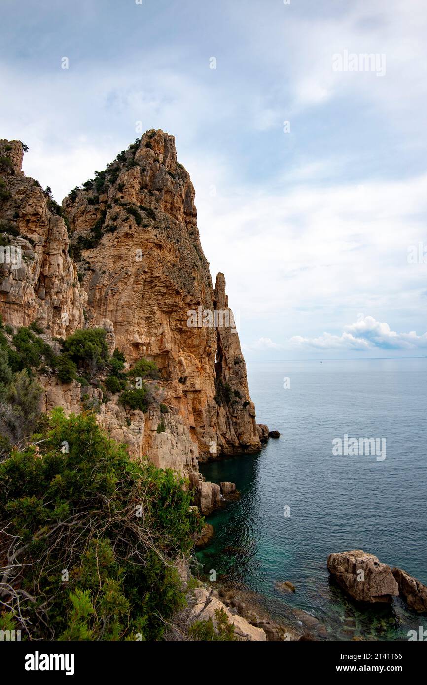 Pedra Longa Kalkstein - Sardinien - Italien Stockfoto