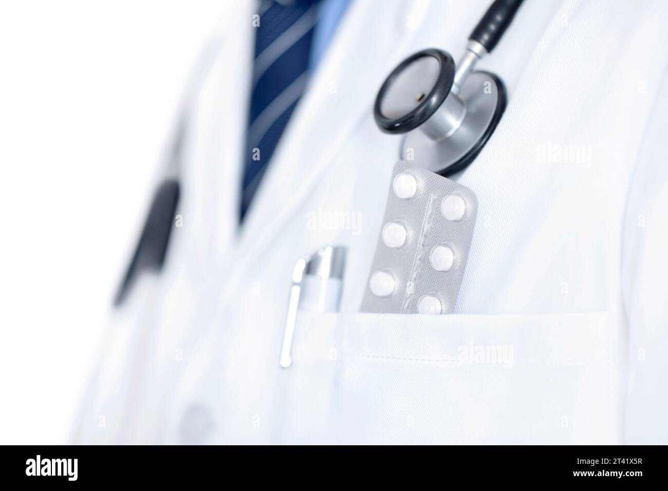 Pillen in der Arzttasche Stockfoto