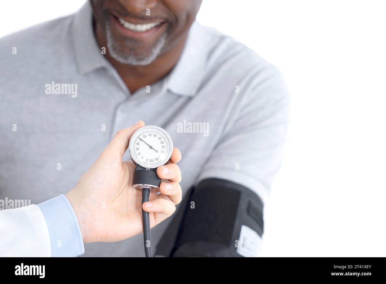 Blutdruck überprüfen Stockfoto